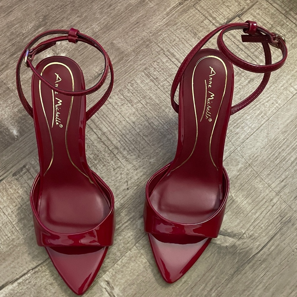 Anne Michelle red pointy heels 6